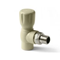 Кран шаровой с американкой угловой полипропиленовый Pro Aqua