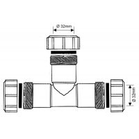 Тройник компрессионный McAlpine (E-WH)