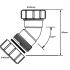 Отвод компрессионный McAlpine 40 мм 135° (40B-WH)