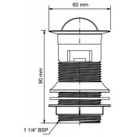 Выпуск для раковины McAlpine 1 1/4" (CW60SP-CB)