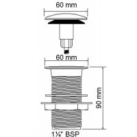 Выпуск для раковины McAlpine 1 1/4" (CWU60-CB)