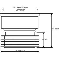 Фановая труба прямая McAlpine 120 мм (MRDC1-GR)