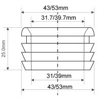 Манжета резиновая переходная McAlpine 40x32 мм (FLEXCONN-4032)