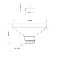 Воронка для сифона McAlpine 11/2х40 мм с разрывом струи (FUNNEL-B)