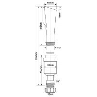Сифон для раковины McAlpine с разрывом струи, 32 мм (FWM-32)
