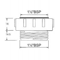 Переходник McAlpine 40x32 мм (1 1/2"x1 1/4") HC54