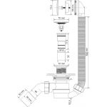 Слив-перелив для ванны McAlpine автомат 70 мм (MRB12)