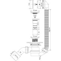 Слив-перелив для ванны McAlpine автомат 70 мм (MRB12)