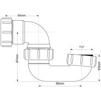 Сифон для ванны McAlpine трубный 40 мм (MRB7-A)
