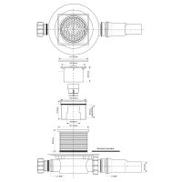 Трап для душа McAlpine "сухой" 115х115 мм горизонтальный (MRFG3)