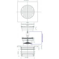 Трап для душа McAlpine "сухой" 150х150 мм вертикальный (MRFGC3SNRV-110)