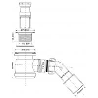 Сифон для душевого поддона McAlpine (MRS2CB)