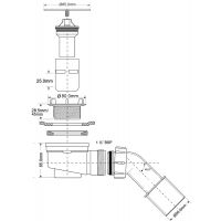 Сифон для душевого поддона McAlpine (MRS6C-SL-65)