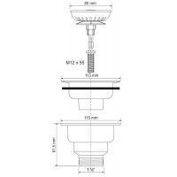 Выпуск для мойки McAlpine 113 мм, хром (MRSKW7CL)