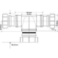 Сифон для раковины McAlpine трубный 40 мм (MRTRSH10)