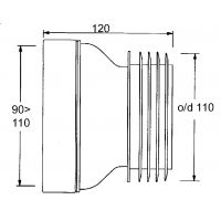 Фановая труба прямая McAlpine 120 мм (MRWC1)