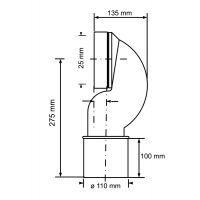 Фановая труба McAlpine угол 90° (MRWC15P)