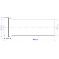 Фановая труба прямая McAlpine 400 мм (MRWCE-CON1-400)