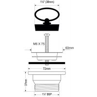 Выпуск для раковины McAlpine с пробкой 32 мм (MRWW1)
