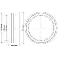 Манжета резиновая переходная McAlpine 127x110 мм (P-R-VP127)