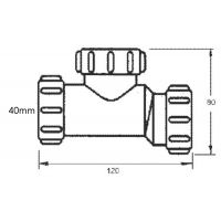 Обратный клапан для канализации McAlpine 40 (T28M-NRV-40)