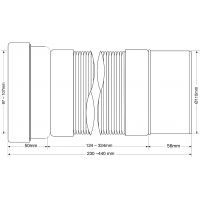 Гофра для унитаза McAlpine L230-440 мм (MRWC-F23P)