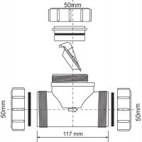 Обратный клапан для канализации McAlpine 50 (Z2850-NRV)
