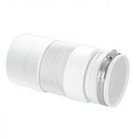 Гофра для унитаза McAlpine с металлическим хомутом L230-330 мм (MRWC-F23PJ)