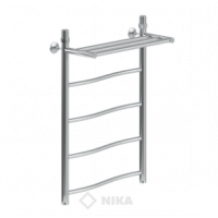 Полотенцесушитель водяной Ника Wave ЛВ ВП лесенка с полкой, наружная резьба Полотенцесушитель водяной Ника Wave ЛВ ВП лесенка с полкой, наружная резьба